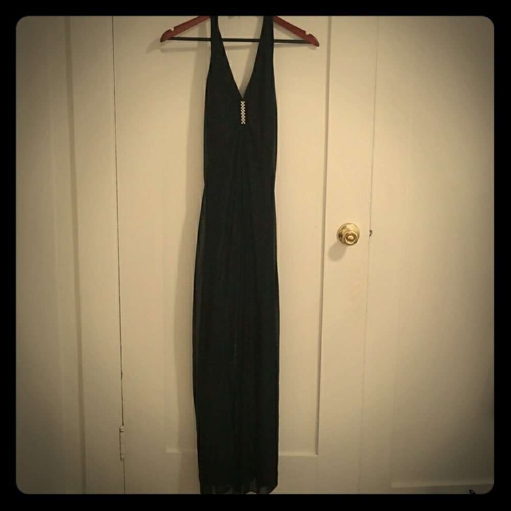 Medium Black halter top Cocktail dress.
